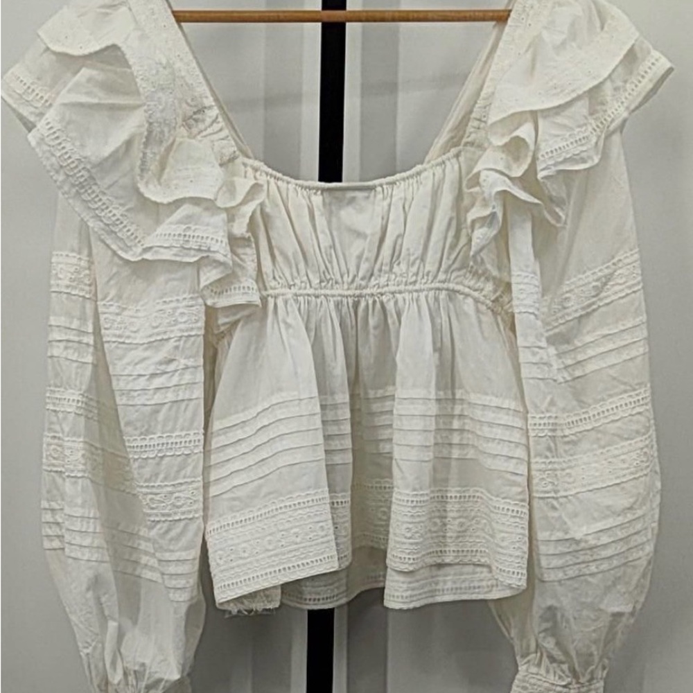 FARM Rio White Ruffled Blouse - Picture 4 of 6
